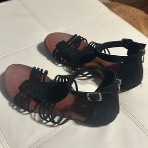 Maurice’s Black Gladiator Sandals